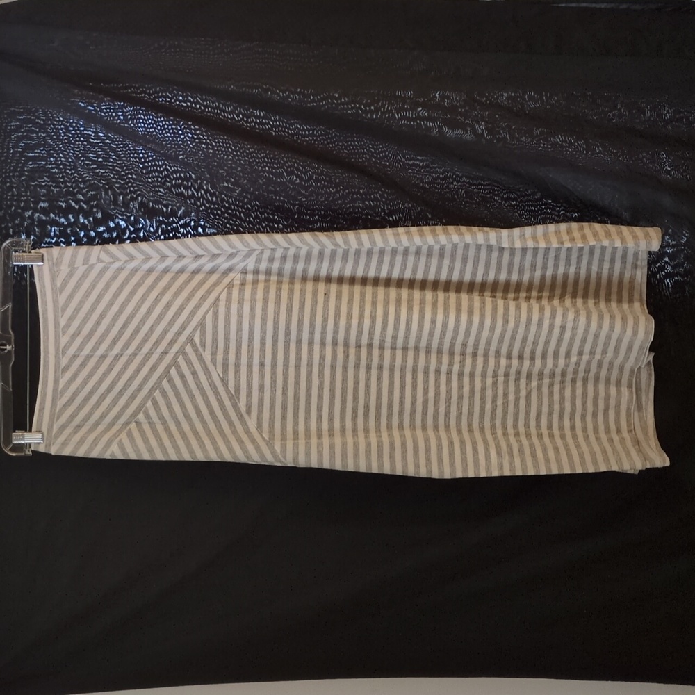 Gray and White Striped Dress